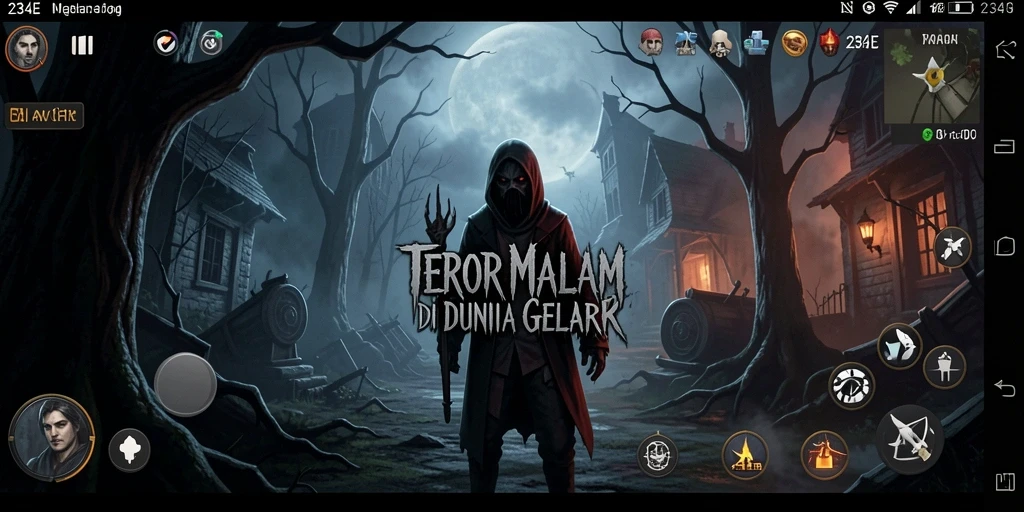 Tampilan gameplay menegangkan dalam dunia gelap 234E.