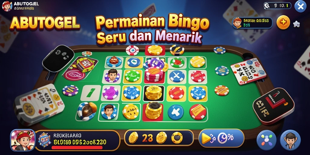 Tampilan gameplay ABUTOGEL menampilkan keseruan Bingo yang interaktif.