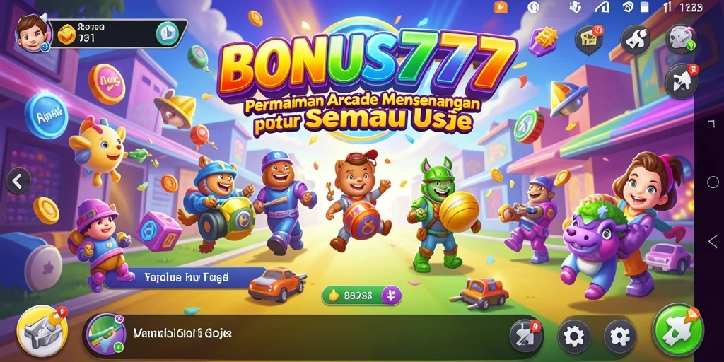 Tampilan menarik dari gameplay seru BONUS777 yang penuh warna.